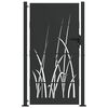 vidaXL Garden Gate 110 x 180 cm Powder-coated steel Black Lockable