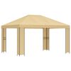 vidaXL Gazebo 4 x 3 m Cream Polyester and Steel 190 gsm