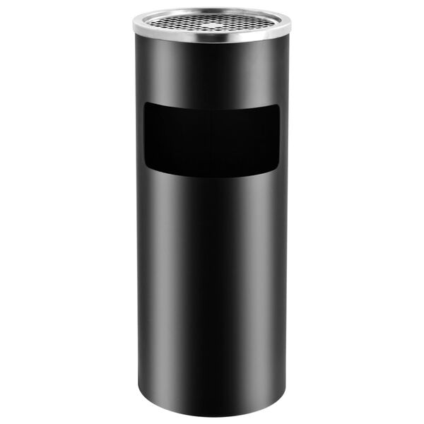 vidaXL Ashtray Dustbin Hotel 30 L Steel Black