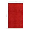 vidaXL Doormat Washable Red 90x150 cm
