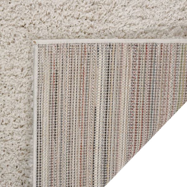 vidaXL Shaggy Rug High Pile Cream 160x230 cm