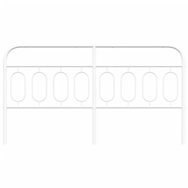 vidaXL Metal Replace Headboard White 193 cm