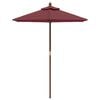vidaXL Garden Parasol with Wooden Pole Bordeaux Red 196x231 cm