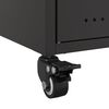 vidaXL Bedside Cabinets 2 pcs Black 36x39x59 cm Steel