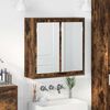 vidaXL Bathroom Mirror Cabinet with Shelf Smoked Oak 60 x 20 x 60 cm