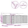 vidaXL Dog Cage with Roof Silver 600 x 200 x 258 cm Steel and PE