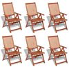 vidaXL 7 Piece Outdoor Dining Set Solid Acacia Wood
