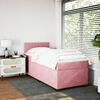 vidaXL Box Spring Bed with Mattress Pink 90x190 cm Velvet