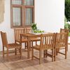 vidaXL 7 Piece Garden Dining Set 120x70 cm Solid Teak Wood