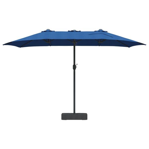 vidaXL Garden Parasol Azurblau 385 x 209 x 244 cm Polyester