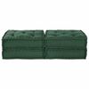 vidaXL Modular Sofa 2 pcs Green 140 x 70 x 36 cm Fabric