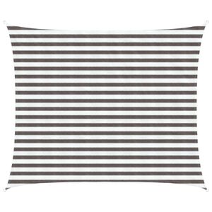 vidaXL Sunshade Sail Light Grey and White 2.5 x 4 m HDPE