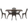 vidaXL Garden Dining Set 5 pcs Bronze Aluminium
