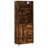 vidaXL Highboard Smoked Oak 69,5x34x180 cm Engineered Wood
