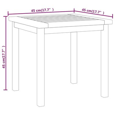 vidaXL Side Table 45x45x45 cm Solid Wood Teak