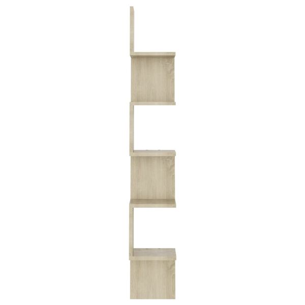 vidaXL Wall Corner Shelf Sonoma Oak 20x20x127.5 cm Engineered Wood