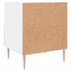 vidaXL Bedside Cabinet White 40x35x47.5 cm Engineered Wood