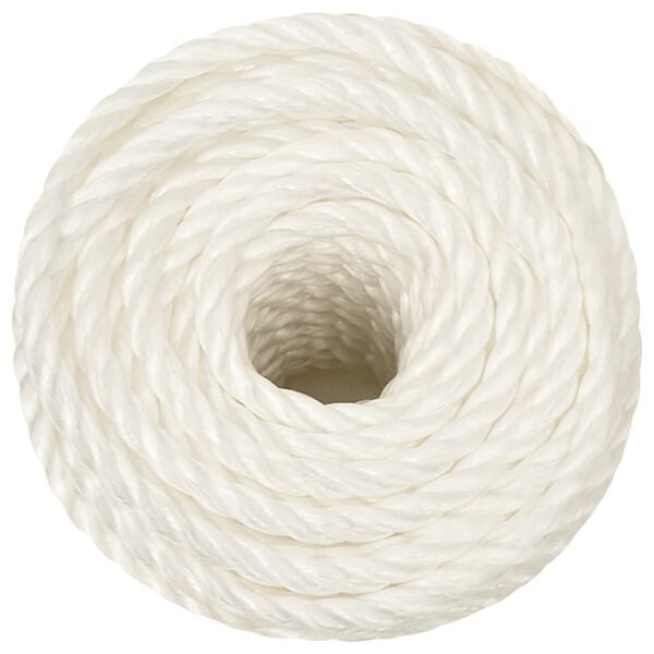 vidaXL Work Rope White 14 mm 25 m Polypropylene