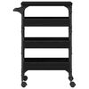 vidaXL Kitchen Trolley Black Oak 53 x 20 x 76 cm Engineered Wood