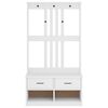vidaXL Hall Tree SANDNES White 87x40x159.5cm Solid Wood Pine