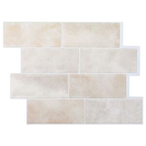 vidaXL Decorative Stickers 10 pcs Beige Marble 29 x 21 cm
