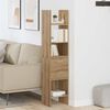 vidaXL Book Cabinet Artisan oak 40 x 35 x 180 cm Engineered wood