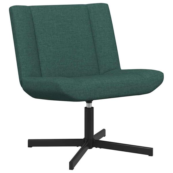 vidaXL Swivel Chair Dark Green 63 x 75 x 76 cm Fabric