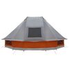 vidaXL Family Tipi Tent Tipi Grey and Orange 680 x 430 x 270 cm