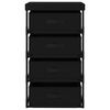 vidaXL Storage Rack with 4 Fabric Baskets Steel Black