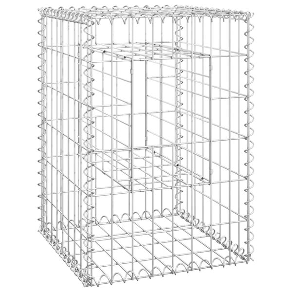 vidaXL Gabion Basket Posts 2 pcs 40x40x60 cm Iron