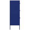 vidaXL Drawer Cabinet Navy Blue 80x35x101.5 cm Steel