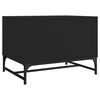 vidaXL Coffee Table with Glass Doors Black 68.5x50x50 cm