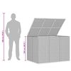 vidaXL Garden Cushion Box PE Rattan 145x100x103 cm Grey