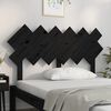vidaXL Bed Headboard Black 132x3x81 cm Solid Wood Pine