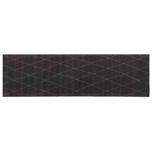 vidaXL Kitchen Rug Anthracite Checkered 180 x 60 cm 100% Polyamide