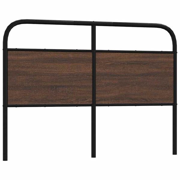 vidaXL Replace Headboard Brown Oak 140 cm Steel and Engineered Wood