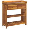 vidaXL Garden Cabinet Natural 93 x 41.5 x 98cm Solid Acacia Wood