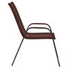 vidaXL Stackable Garden Chairs 2 pcs Brown Textilene Fabric