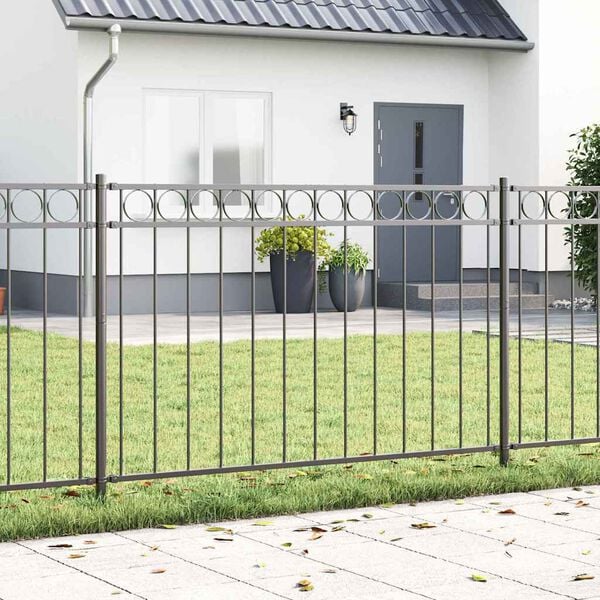 vidaXL Fence Element Assen Grey 170 x 170 cm Steel