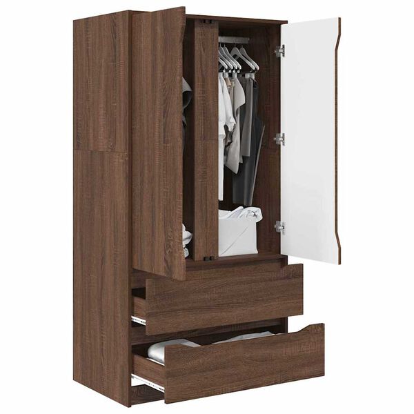 vidaXL Cabinet with Door Brown Oak 79.5 x 49 x 156 cm Engineered Wood