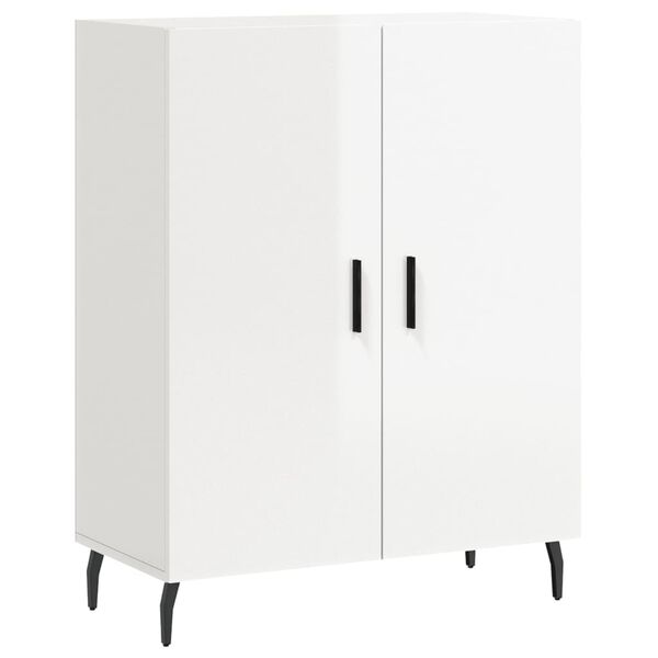 vidaXL Sideboard High Gloss White 69.5x34x90 cm Engineered Wood