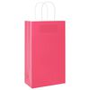 vidaXL Paper Bags 250 pcs with Handles Pink 21x11x36 cm