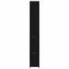 vidaXL Bathroom Cabinet Black Oak 25 x 25 x 170 cm Engineered Wood