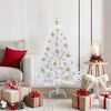 vidaXL Artificial Hinged Christmas Tree White 120 cm PVC and Steel