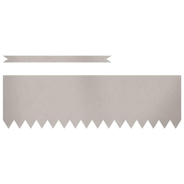 vidaXL Lawn Edging 50 pcs Brown 100 x 0.05 x 30 cm Weathering Steel