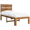 vidaXL Single Bed Frame with Headboard ROSTOCK Natural 75 x 190 cm
