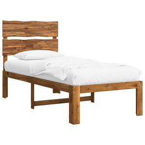 vidaXL Single Bed Frame with Headboard ROSTOCK Natural 75 x 190 cm