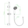 SCH&Uuml;TTE Shower Bar Set ADRIA Chrome