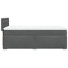 vidaXL Box Spring Bed with Mattress Dark Grey 90x200 cm Fabric