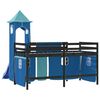 vidaXL Kids' Loft Bed with Tower without Mattress Blue 90x190 cm Single